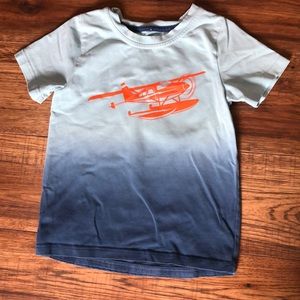 Peek-a-Boo Beans Blue Ombré Airplane T-shirt